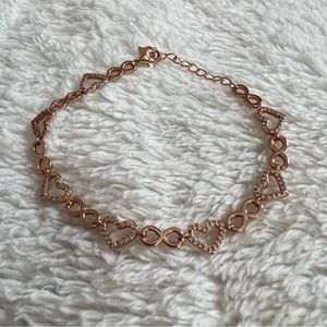 925 Real Silver Heart Bracelet For Women